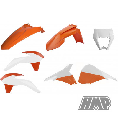 Kit plásticos KTM EXC / EXC-F / XC-W / XC-FW / 2014-2016 / RESTYLING / laranja OMG - POLISPORT